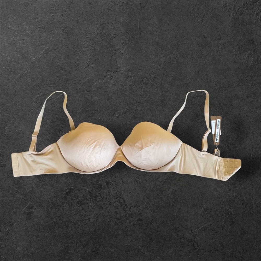 Skims Ultimate Push-Up Strapless Bra Sand BA-BAN-3208 36DD NWT